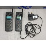 2 VINTAGE SIEMENS PHONES WITH CHARGER
