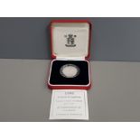 ROYAL MINT SILVER PROOF PIEDFORT 1996 £2 COIN IN ORIGINAL CASE