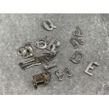 12 SILVER CHARMS