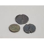 2 ROMAN COINS INCLUDES IMPCTETRICS PF RADIATE DRAPED BUST RIGHT PAX PLUS ONE MISS STRIKE ROMAN COIN