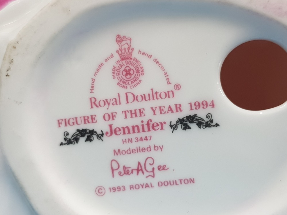 2 ROYAL DOULTON FIGURES INCLUDING SUNDAY BEST AND FIGURE OF THE YEAR 1994 JENNIFER - Image 3 of 3