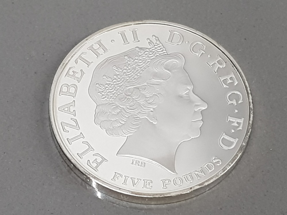 UK ROYAL MINT 2008 5 POUND QUEEN ELIZABETH 1ST SILVER PROOF COIN IN CASE OF ISSUE WITH CERTIFICATES - Image 2 of 4