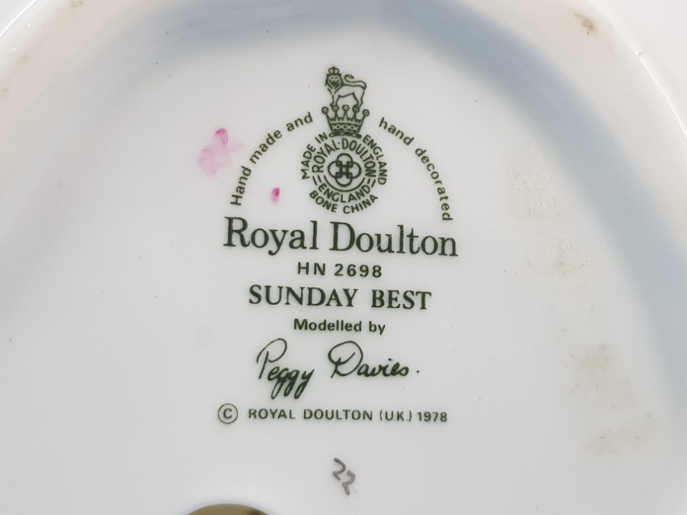 2 ROYAL DOULTON FIGURES INCLUDING SUNDAY BEST AND FIGURE OF THE YEAR 1994 JENNIFER - Image 2 of 3