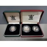 ROYAL MINT 1990 5P SILVER PIEDFORD PROOF AND 1992 10P SILVER PIEDFORD PROOF WOTH ADDITIONAL 1990