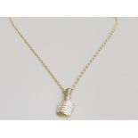 GOLD ON SILVER MICROPHONE ON CHAIN COMPRISING OF A MICROPHONE SET WITH WHITE STONES COMPLETE WITH