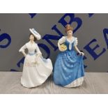 2 ROYAL DOULTON FIGURES INCUDING MARGARET AND HELEN