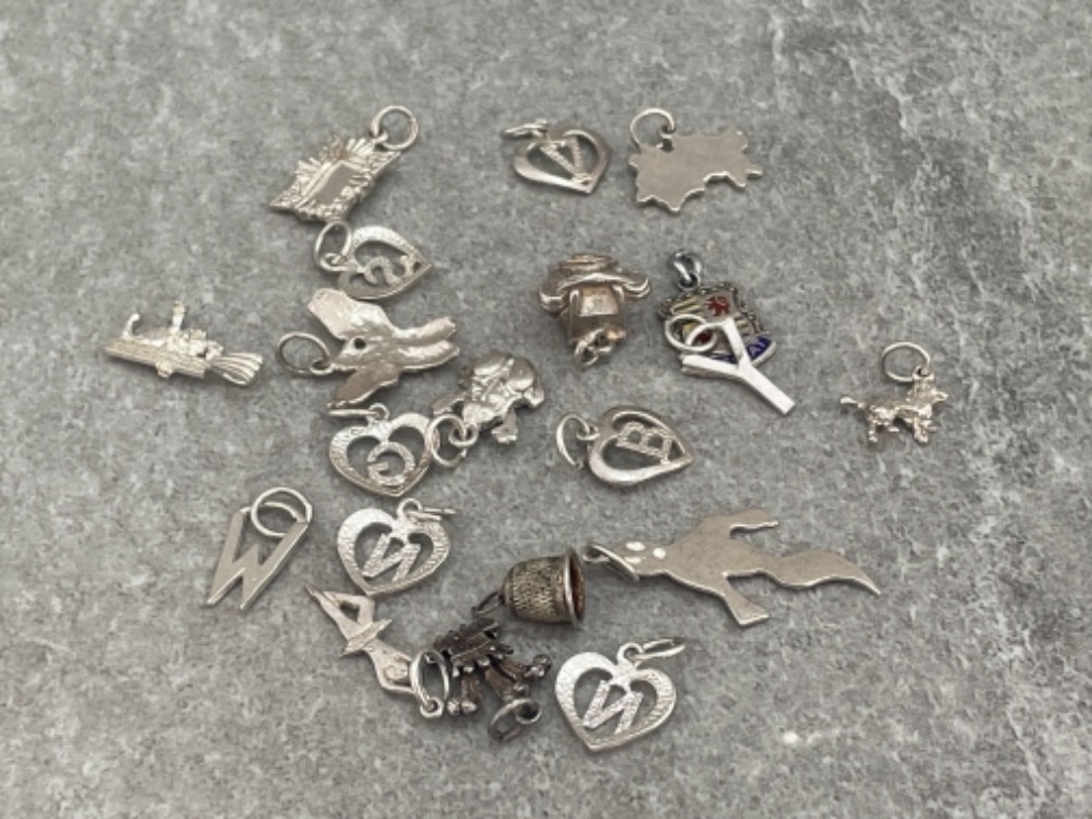 20 MIXED SILVER CHARMS