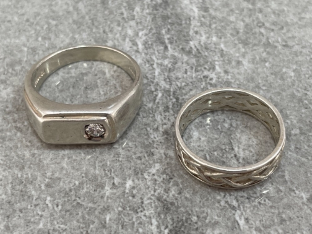 2 SILVER RINGS 12.6G - Image 2 of 2