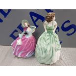 2 ROYAL DOULTON FIGURES INCLUDING KELLY AND AUTUMN BREEZE