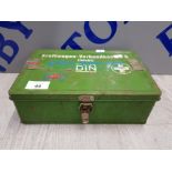 GERMAN FIRST AID METAL BOX WITH CONTENT
