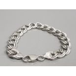 SILVER DOUBLE LINK BRACELET WITH TRIGGER CATCH 24.7G