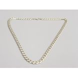 GOLD ON SILVER CURB LINK CHAIN APPROXIMATELY 20 INCH COMPLETE WITH LOBSTER CATCH 32.4G