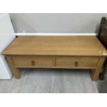 OAK 2 DRAWER COFFEE TABLE