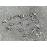 20 MIXED SILVER CHARMS