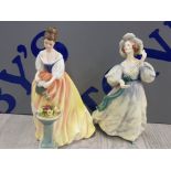 2 ROYAL DOULTON FIGURES INCLUDING GRAND MANNER AND ALEXANDRA