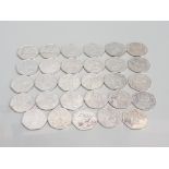 A COLLECTION OF BEATRIX POTTER 50 PENCE PIECES