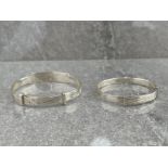 2 SILVER BABIES BANGLES