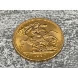 22CT GOLD 1966 FULL SOVEREIGN COIN