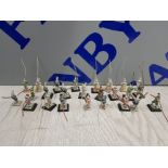 COLLECTION OF 25 PIKEMEN MINIATURE METAL FIGURES