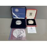 ROYAL MINT SILVER PROOF 1997 GOLDEN WEDDING CROWN TOGETHER WITH ROYAL MINT SILVER PROOF 2001