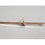 YELLOW GOLD BROOCH WITH FLY DETAIL SET WITH DIAMONDS APPROXIMATELY 0.45CT
