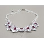 BUTLER AND WILSON CASED CRYSTAL NECKLET