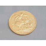 22CT GOLD 1890 FULL SOVEREIGN COIN STRUCK IN SYDNEY