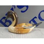 HAND CARVED WOODEN DECOY DUCK, A PINTAIL BY THE JENNINGS DECOY CO USA PLUS ARTIST SIGNED