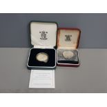 ROYAL MINT SILVER PROOF 1990 RUGBY WORLD CUP KEY COIN TOGETHER WITH ROYAL MINT SILVER PROOF 1973 50P
