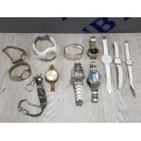 COLLECTION OF VINTAGE WRIST WATCES INCLUDES 2 STYLISH CASIO, KAARTOOS AND KEY RING PEN KNIFE ETC