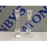 PAIR OF GEORGIAN EARLY 19TH CENTURY HANDMADE CANDLESTICKS EXTENSIVELY HAND CUT WITH GROUND AND