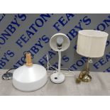 3 DECORATIVE LIGHTS INCLUDES 2 TABLE LIGHTS AND 1 HANGING LIGHT