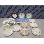16 COLLECTORS PLATES INCLUDING AGE OF STEAM ,RINGTONS AND SPODE
