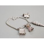 SILVER ASSORTED CHARM BRACELET