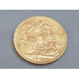 22CT GOLD 1912 FULL SOVEREIGN COIN