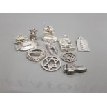 11 ASSORTED SILVER CHARMS 41.9G