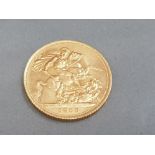 22CT GOLD 1963 FULL SOVEREIGN COIN