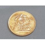 22CT GOLD 1963 FULL SOVEREIGN COIN