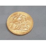 22CT GOLD 1958 FULL SOVEREIGN COIN