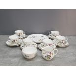 21 PIECES OF ROYAL WORCESTER STRAWBERRY FAIR PATTERNED TEA SERVICE