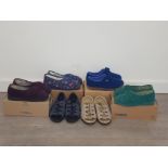 6 PAIRS OF COSY FEET SHOES/SLIPPERS SIZE 6