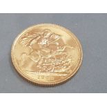 22CT GOLD 1963 FULL SOVEREIGN COIN