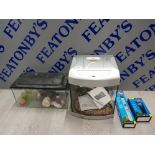 2 FISH TANKS WITH AQUA ONE HEATER AND FILTER ETC