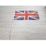 VINTAGE BRITISH FLAG ON BAMBOO STICK
