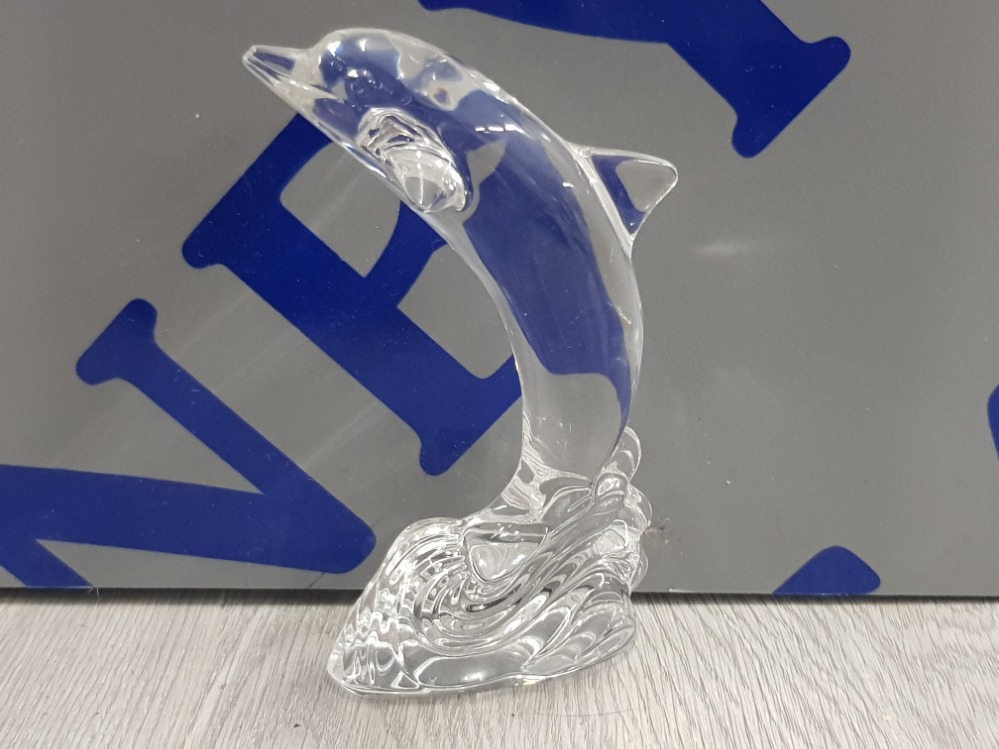 WATERFORD CRYSTAL DOLPHIN ORNAMENT 14CM
