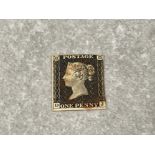 QUEEN VICTORIA ONE PENNY BLACK STAMP 1840