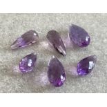 FACETED AMETHYST BRIOLETTES 50.08CTS