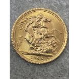 22CT GOLD 1966 FULL SOVEREIGN COIN