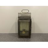 BLACK VINTAGE RAILWAY LANTERN 35CM