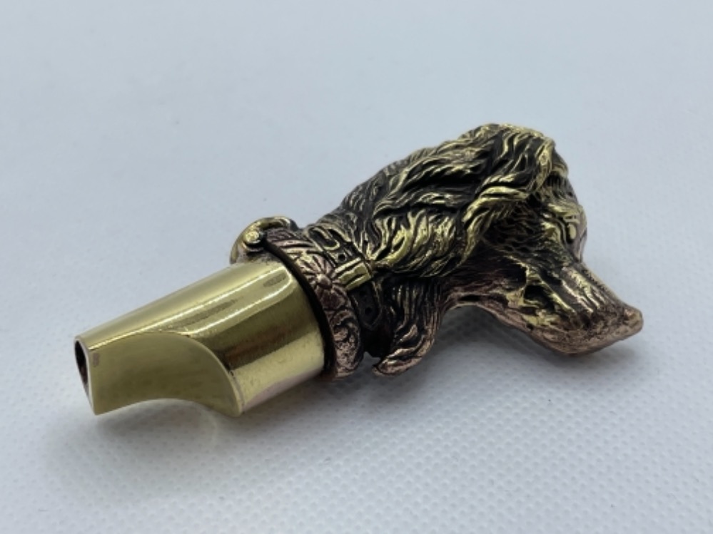 BRASS DOG SHAPED WHISTLE - Image 2 of 2